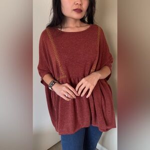 Easel Womans Oversized Comfy Top - Size Medium